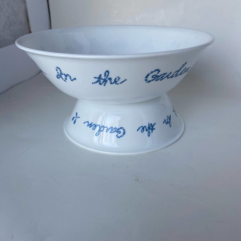 Corelle Vegetable Bowl & Soup Cereal Bowl In The Garden Blue Vitrelle